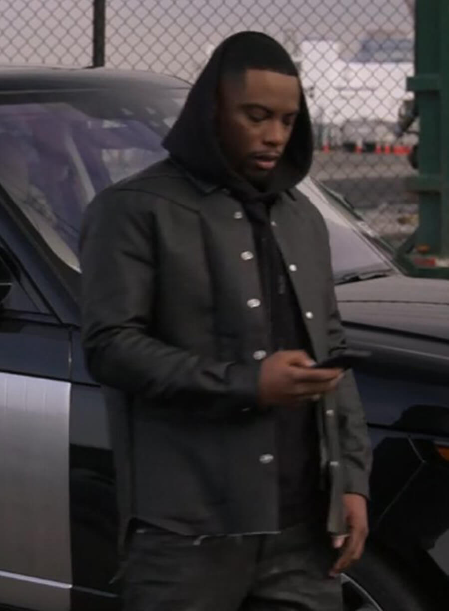 Harpoon Cane Tejada Inspired Black Leather Jacket - Power Book II: Ghost Style