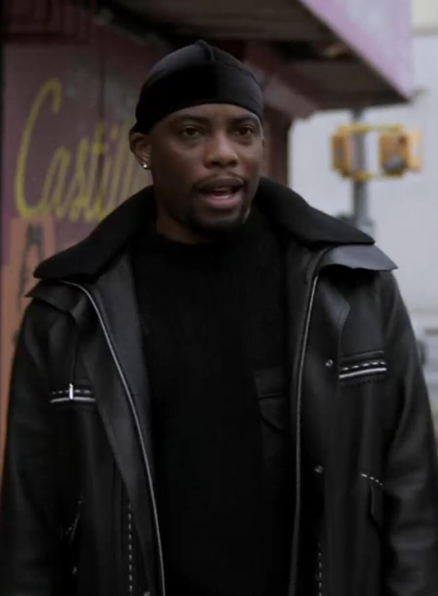 Harpoon Cane Tejada Inspired Black Leather Jacket - Power Book II: Ghost Style