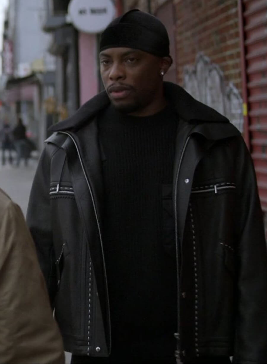 Harpoon Cane Tejada Inspired Black Leather Jacket - Power Book II: Ghost Style
