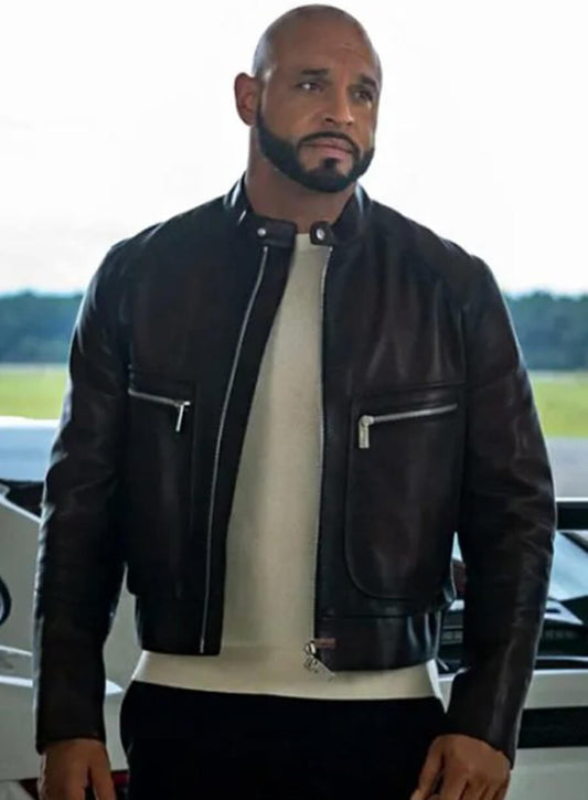 Harpoon Lorenzo Tejada Inspired Black Leather Jacket - Power Book II: Ghost Style