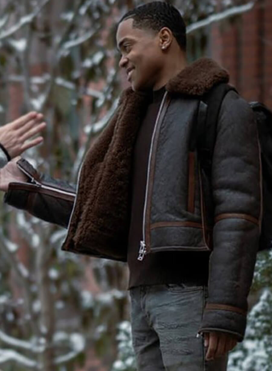 Harpoon Tariq St. Patrick Inspired Brown Leather Jacket - Power Book II: Ghost Style