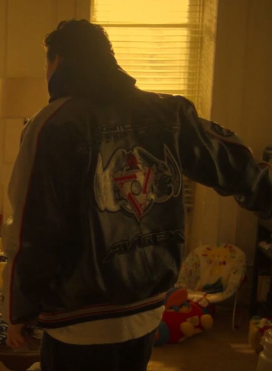 Harpoon Teenage Lorenzo Inspired Black Leather Jacket - Power Book II: Ghost Style