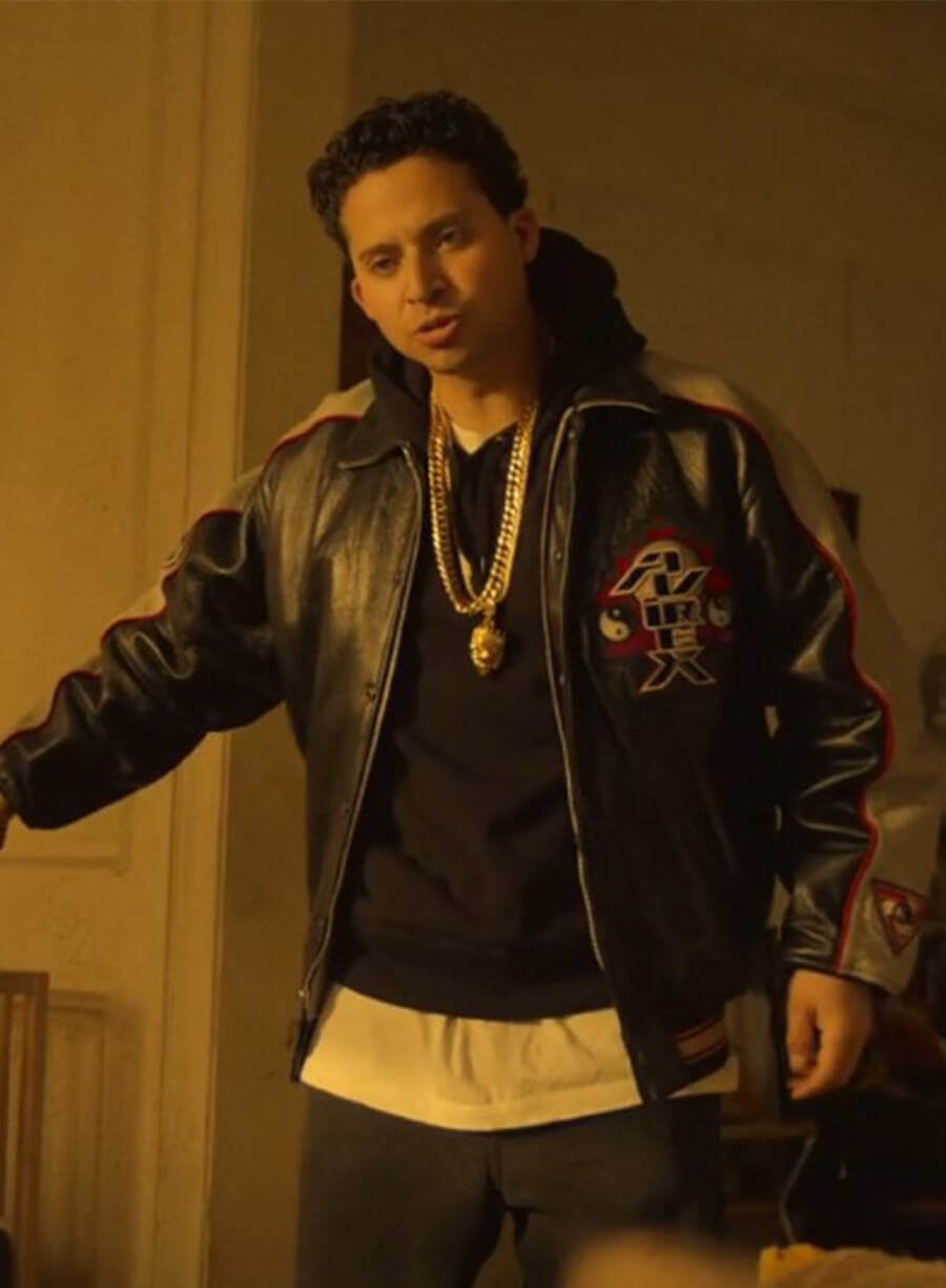 Harpoon Teenage Lorenzo Inspired Black Leather Jacket - Power Book II: Ghost Style