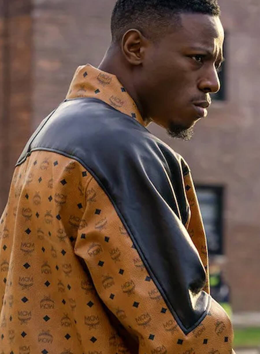 Harpoon Unique Inspired Orange & Black Leather Jacket - Power Book III Raising Kanan Style