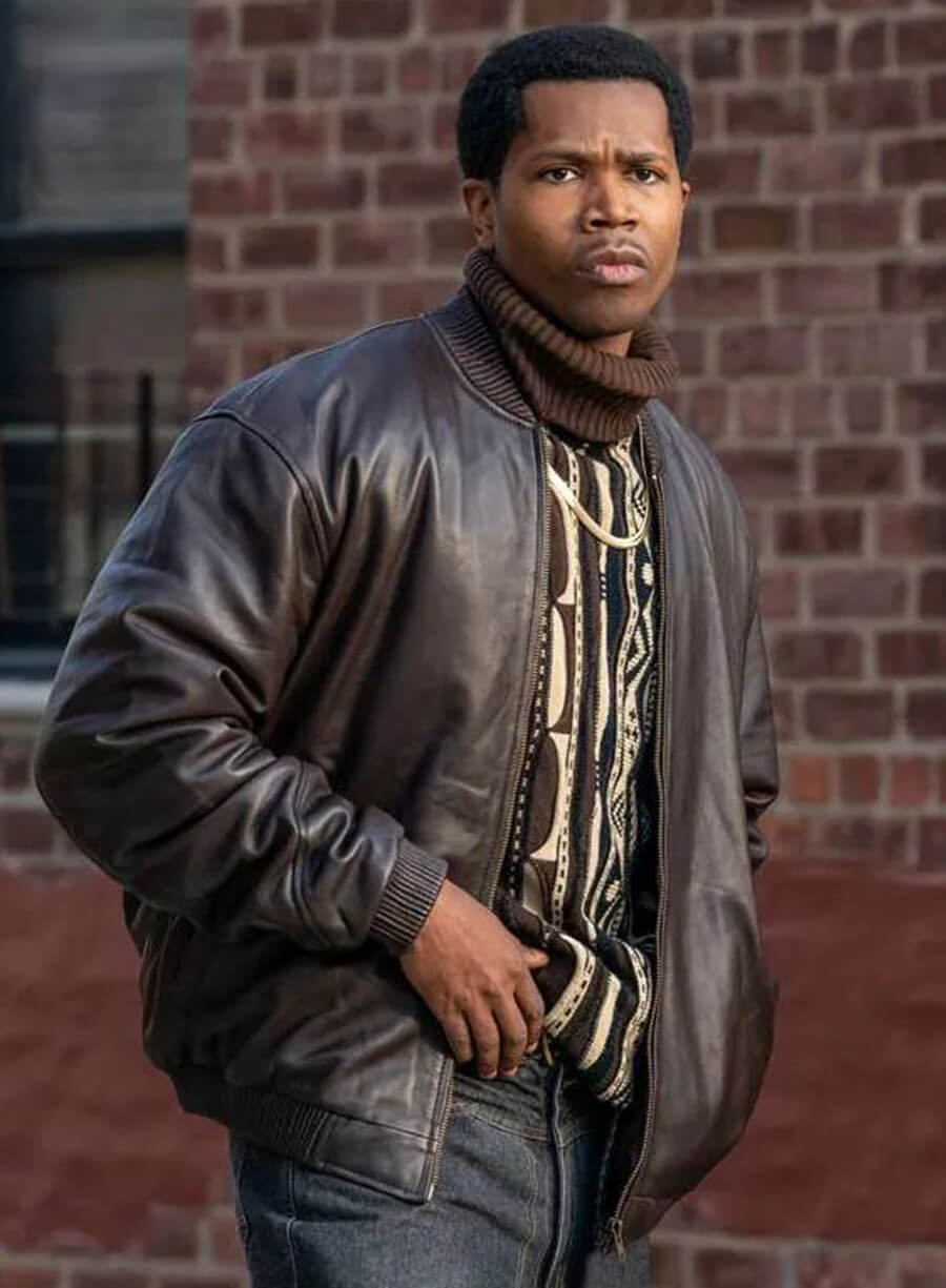Harpoon Worrell Inspired Brown Leather Jacket - Power Book III Raising Kanan Style