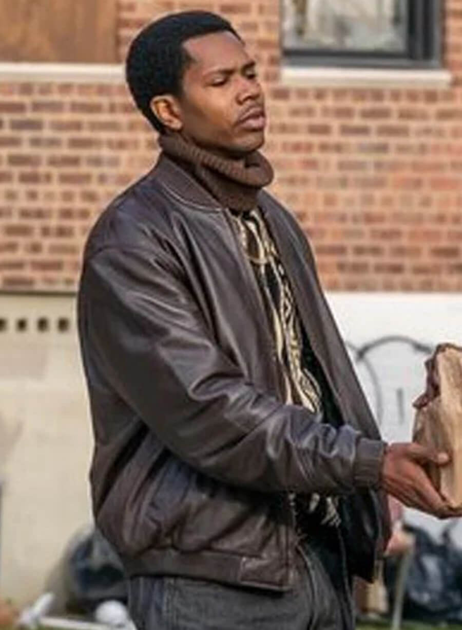 Harpoon Worrell Inspired Brown Leather Jacket - Power Book III Raising Kanan Style