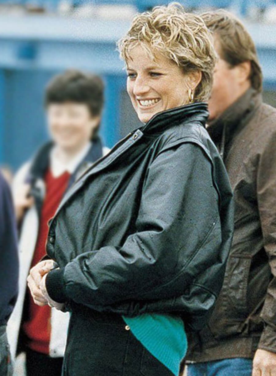 Harpoon Princess Diana Inspired Black Leather Jacket