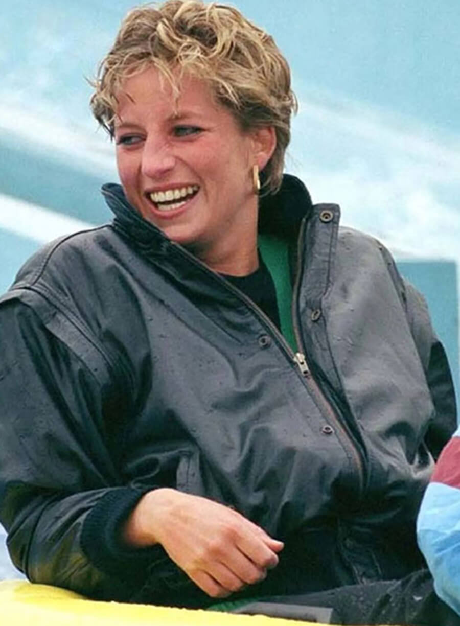 Harpoon Princess Diana Inspired Black Leather Jacket