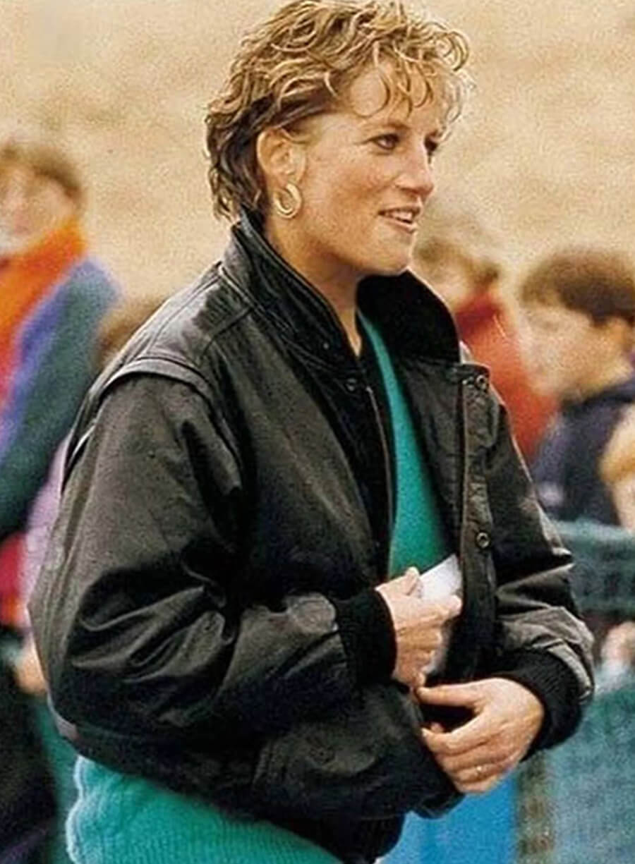 Harpoon Princess Diana Inspired Black Leather Jacket