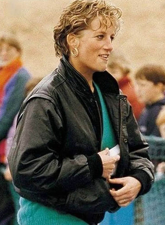 Harpoon Princess Diana Inspired Black Leather Jacket