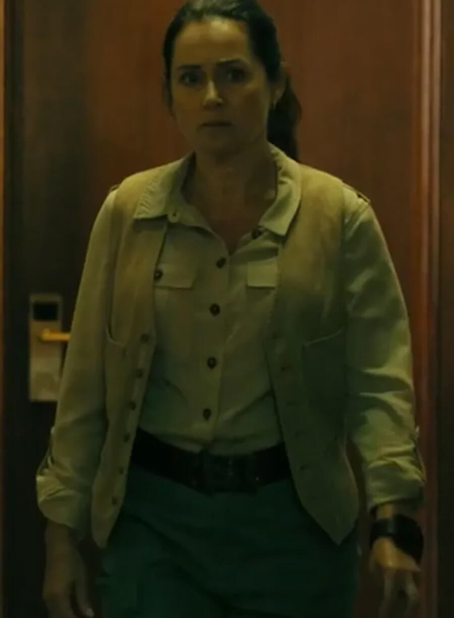 Harpoon Professor Andrea Lavin Inspired Beige Leather Jacket - Prime Target Style