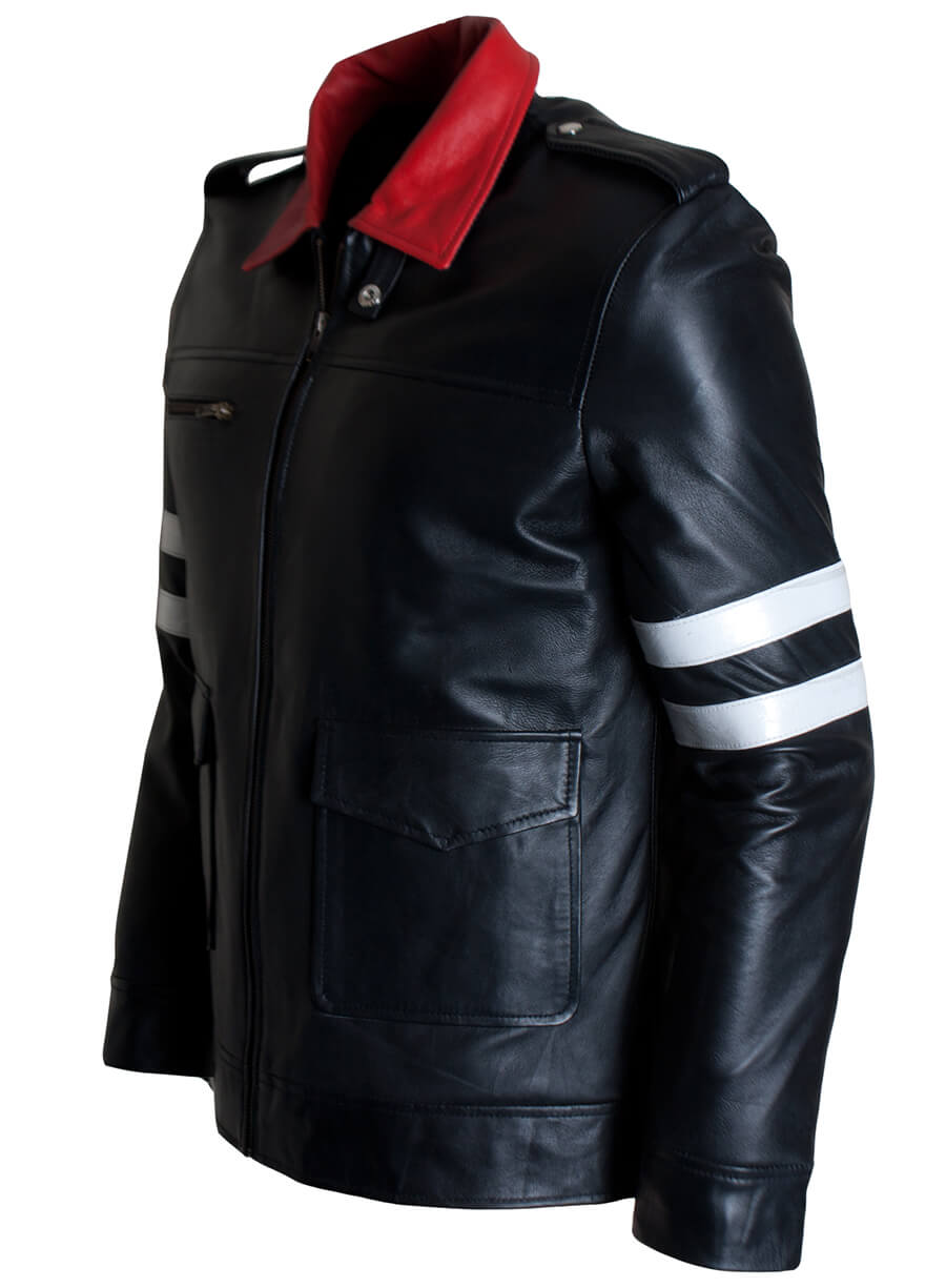 Harpoon Alex Mercer Inspired Black Leather Jacket - Prototype 2 Style