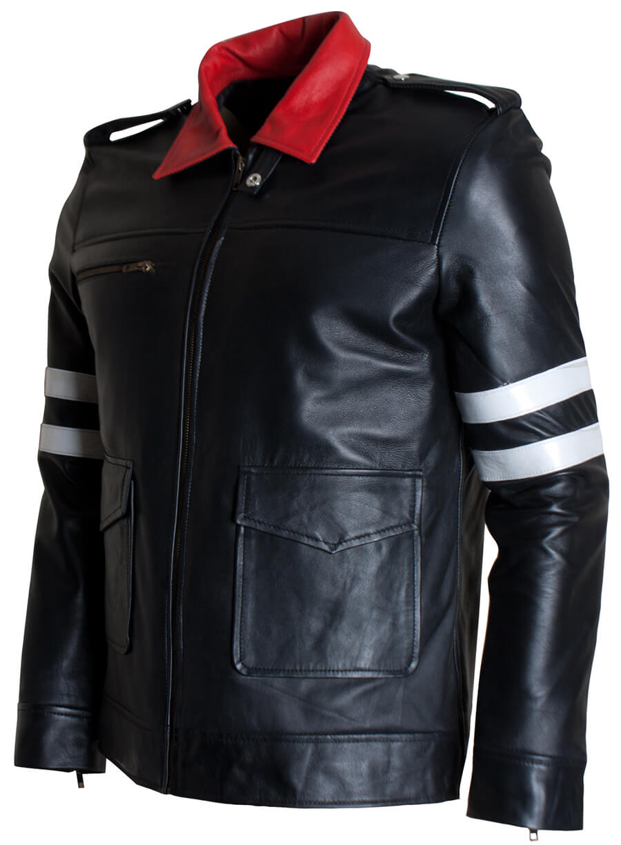 Harpoon Alex Mercer Inspired Black Leather Jacket - Prototype 2 Style