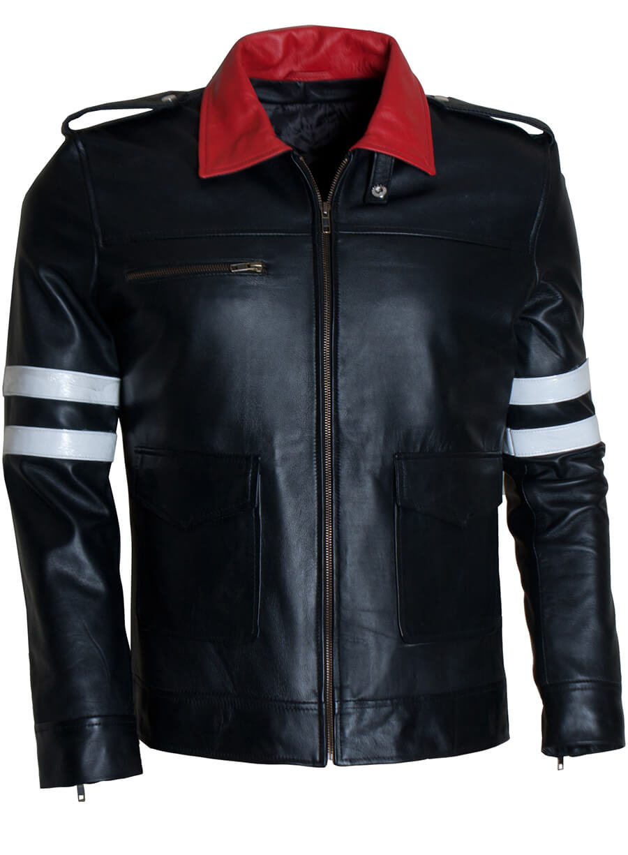 Harpoon Alex Mercer Inspired Black Leather Jacket - Prototype 2 Style