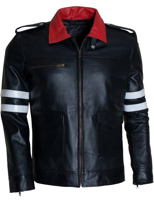 Harpoon Alex Mercer Inspired Black Leather Jacket - Prototype 2 Style