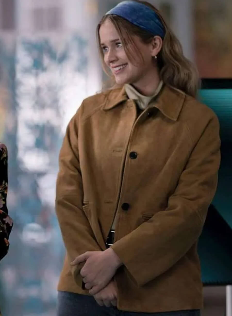 Harpoon Quinn Powers Inspired Brown Leather Jacket - Elsbeth Style