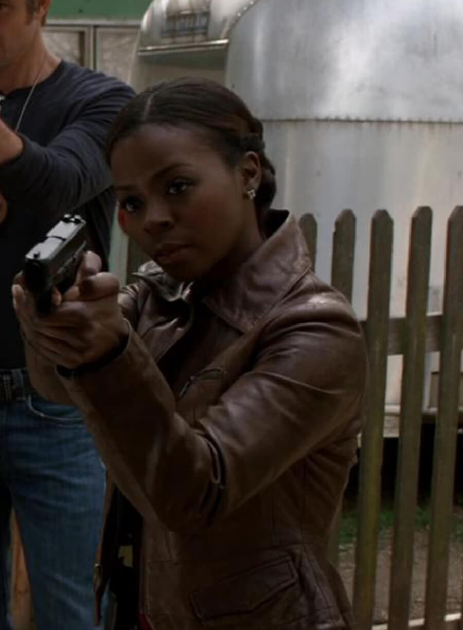 Harpoon Rachel Brooks Inspired Brown Leather Jacket - Justified Style