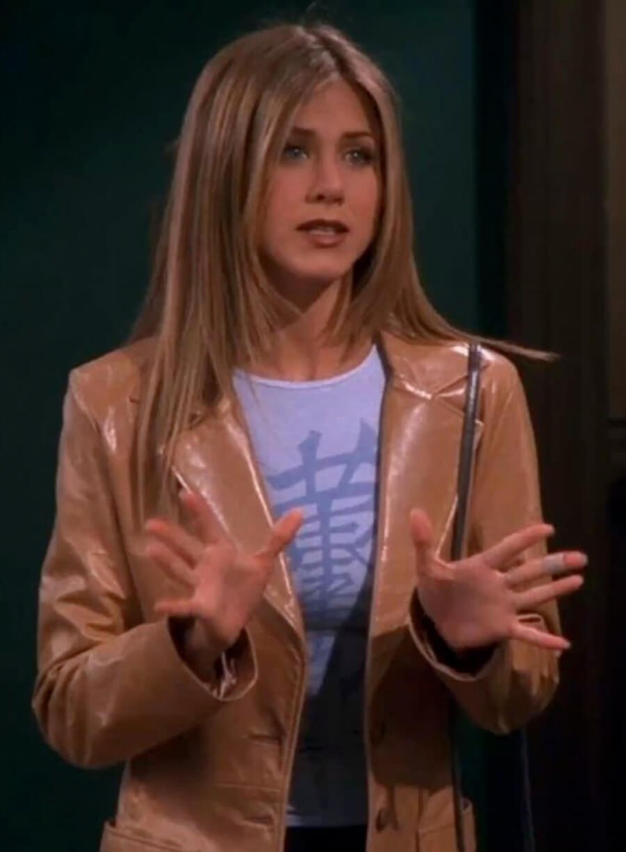 Harpoon Rachel Green Inspired Brown Real Leather Leather Jacket - Friends Style