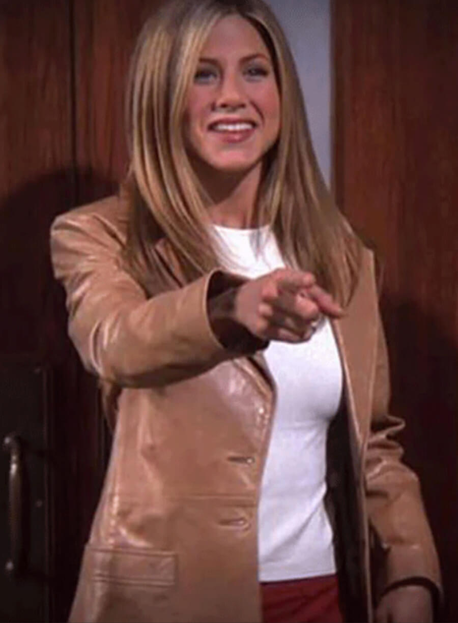 Harpoon Rachel Green Inspired Brown Real Leather Leather Jacket - Friends Style