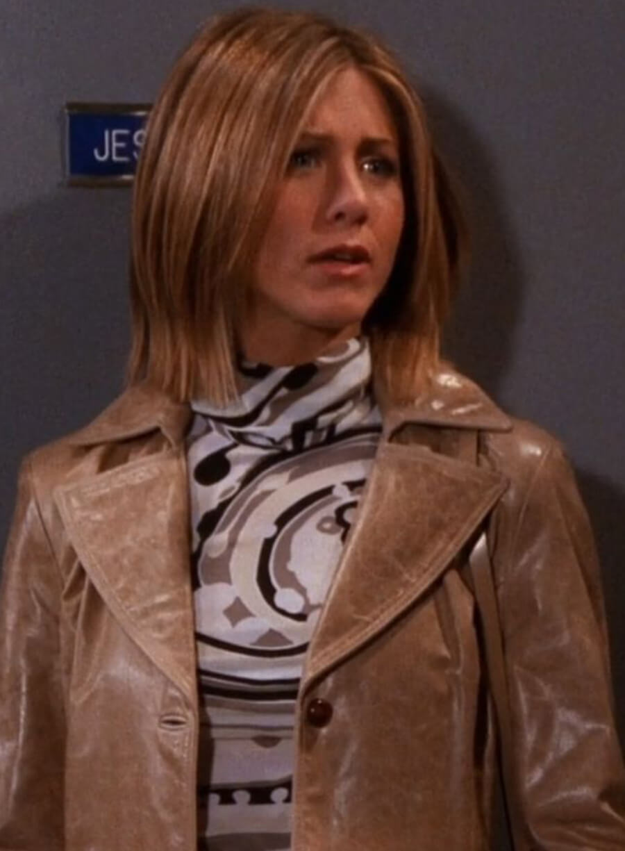 Harpoon Rachel Green Inspired Brown Real Leather Coat - Friends Style