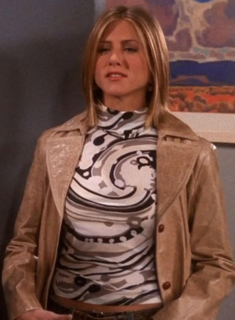 Harpoon Rachel Green Inspired Brown Real Leather Coat - Friends Style
