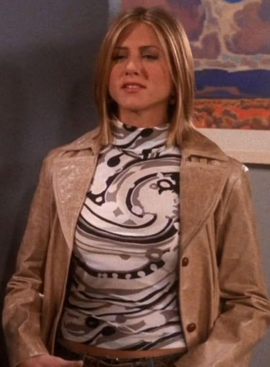 Harpoon Rachel Green Inspired Brown Real Leather Coat - Friends Style