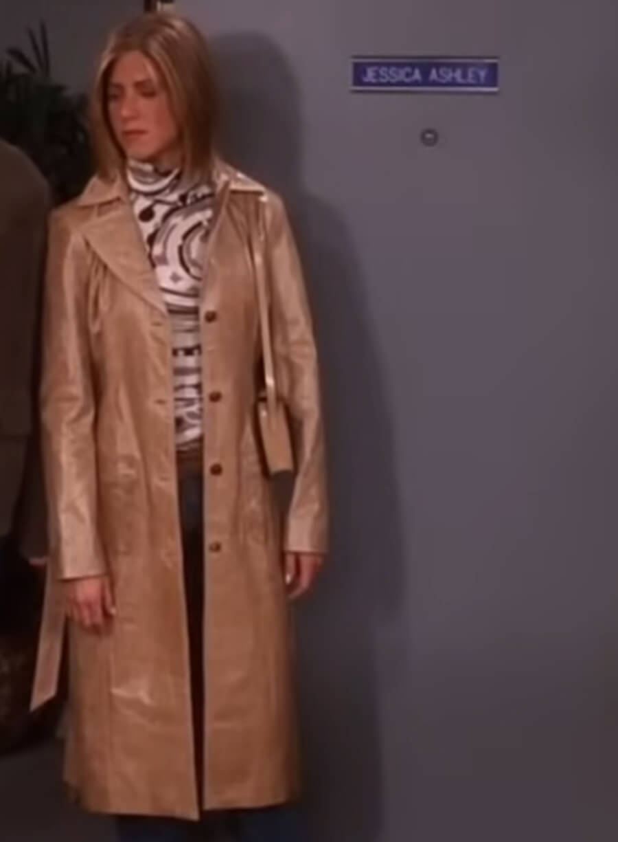 Harpoon Rachel Green Inspired Brown Real Leather Coat - Friends Style