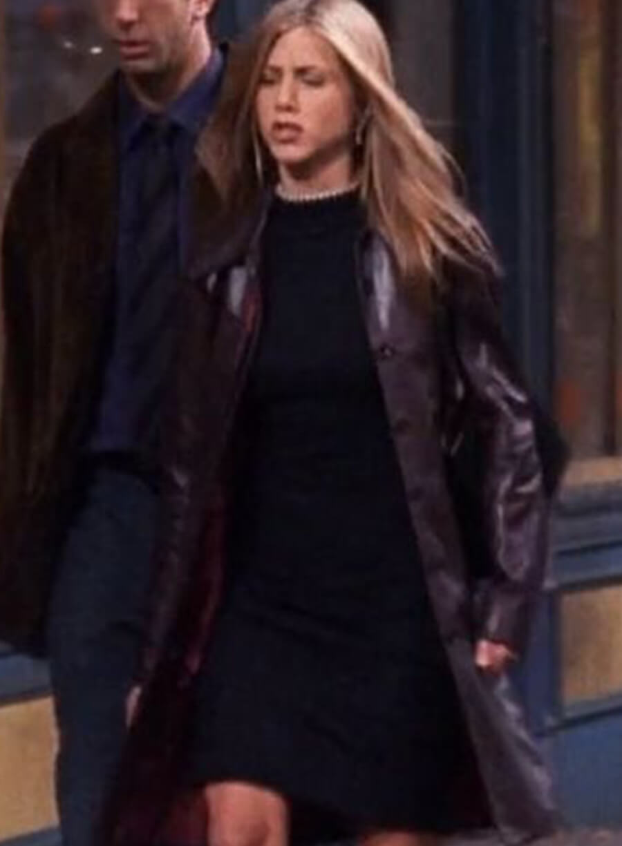 Harpoon Rachel Green Inspired Maroon Real Leather Coat - Friends Style