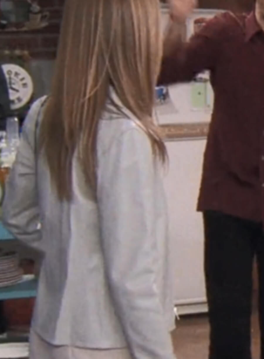 Harpoon Rachel Green Inspired Silver Real Leather Leather Jacket - Friends Style