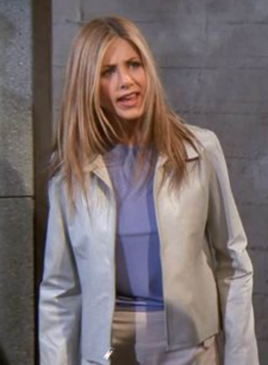 Harpoon Rachel Green Inspired Silver Real Leather Leather Jacket - Friends Style