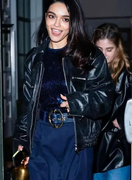 Harpoon Snow White Inspired Black Leather Jacket - Snow White 2025 Style