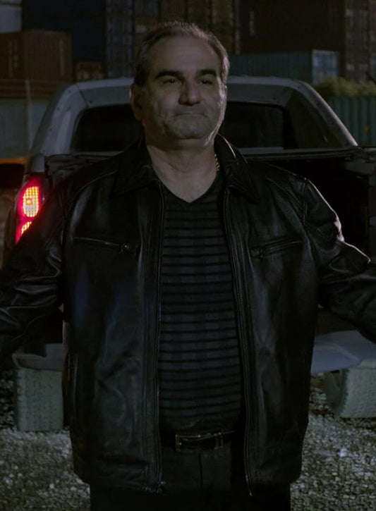 Harpoon Grasso Inspired Black Leather Jacket - S.W.A.T. Tv Series Style