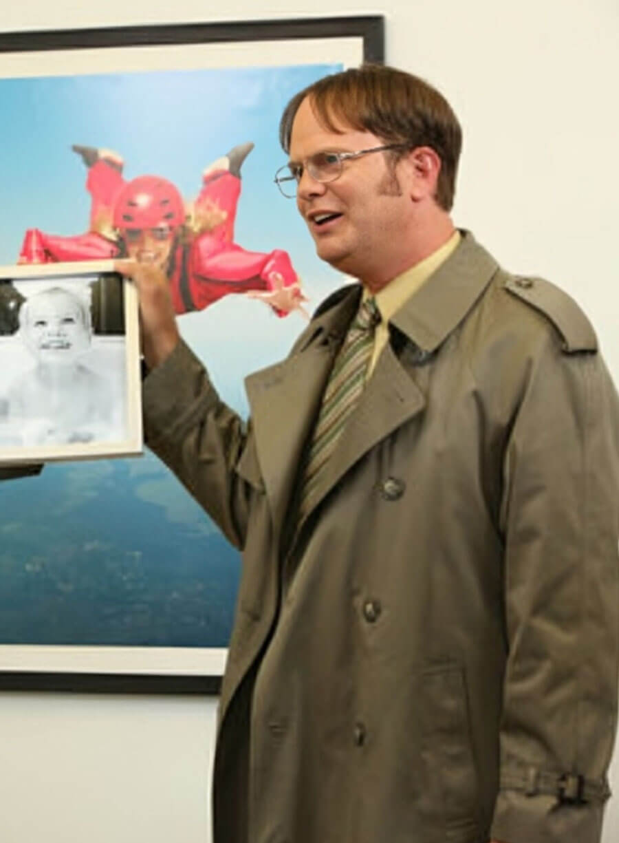 Harpoon Rainn Wilson Inspired Beige Cotton Fabric Coat - The Office Tv Series Style