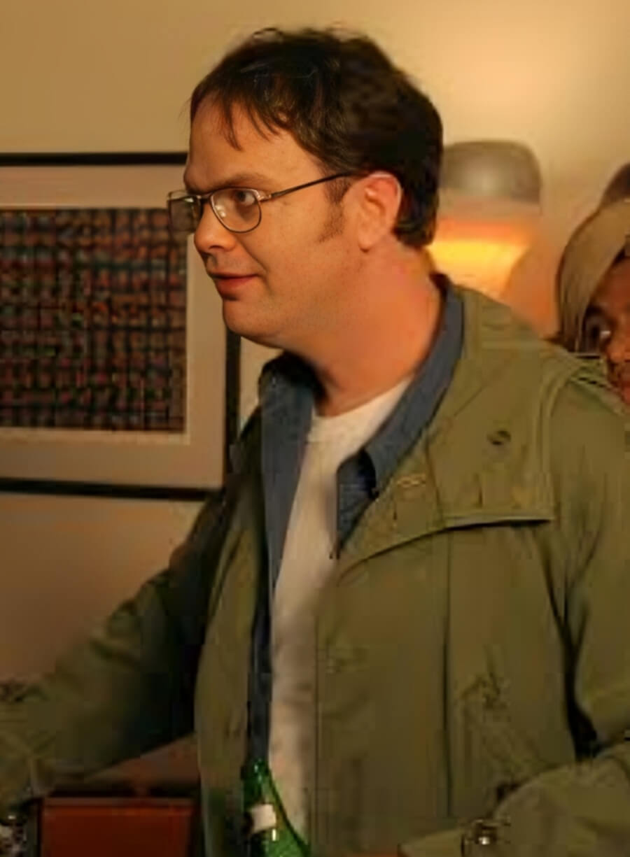 Harpoon Rainn Wilson Inspired Green Cotton Fabric Cotton Jacket - The Office Tv Series Style