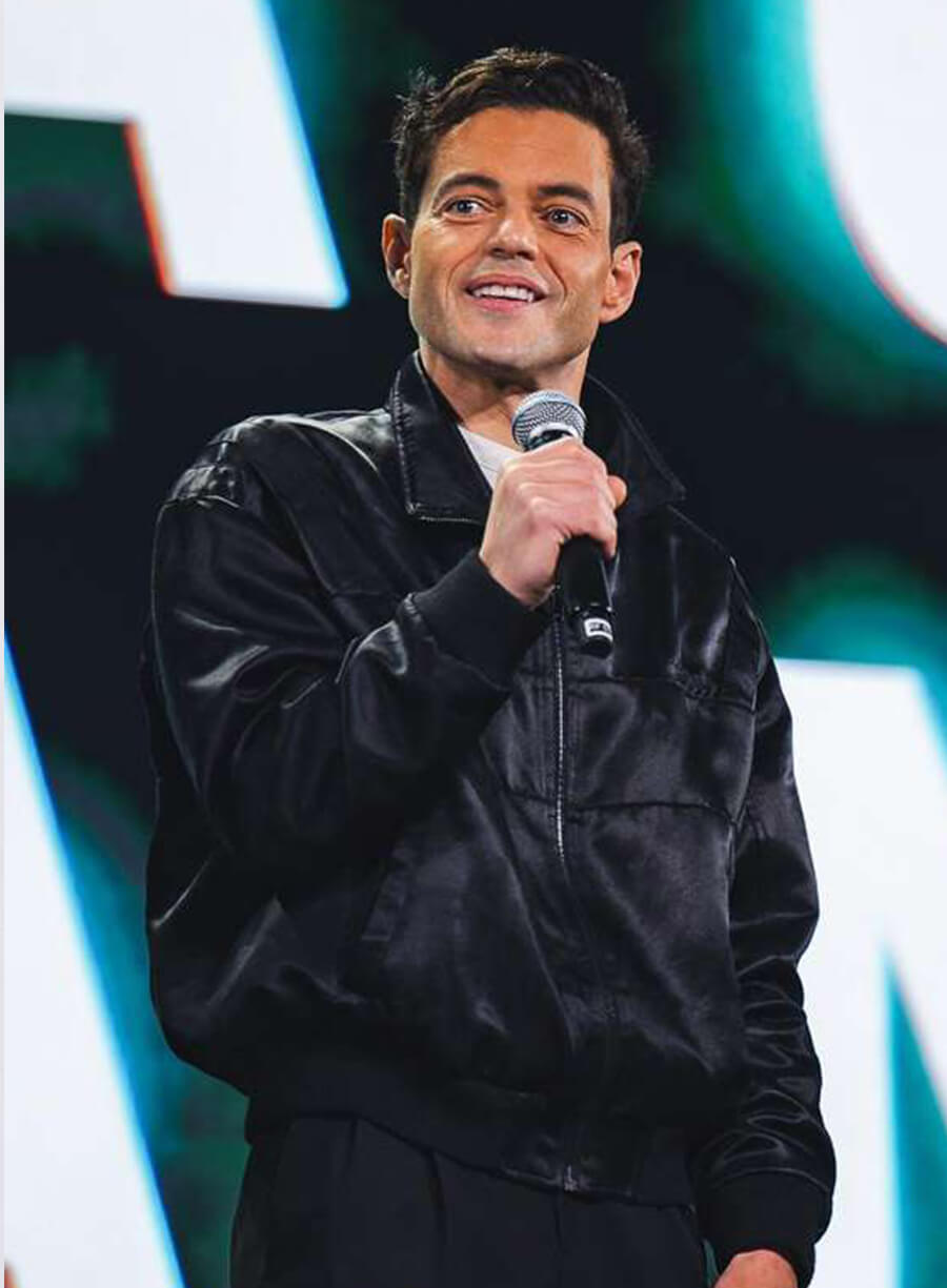 Harpoon Charles Heller Inspired Black Satin Fabric Leather Jacket - The Amateur 2025 Style