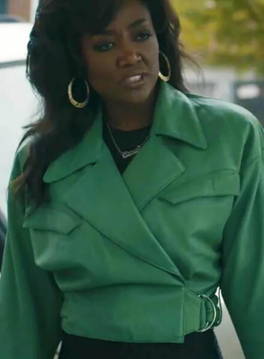 Harpoon Raquel Thomas Inspired Green Leather Jacket - Power Book III: Raising Kanan Style
