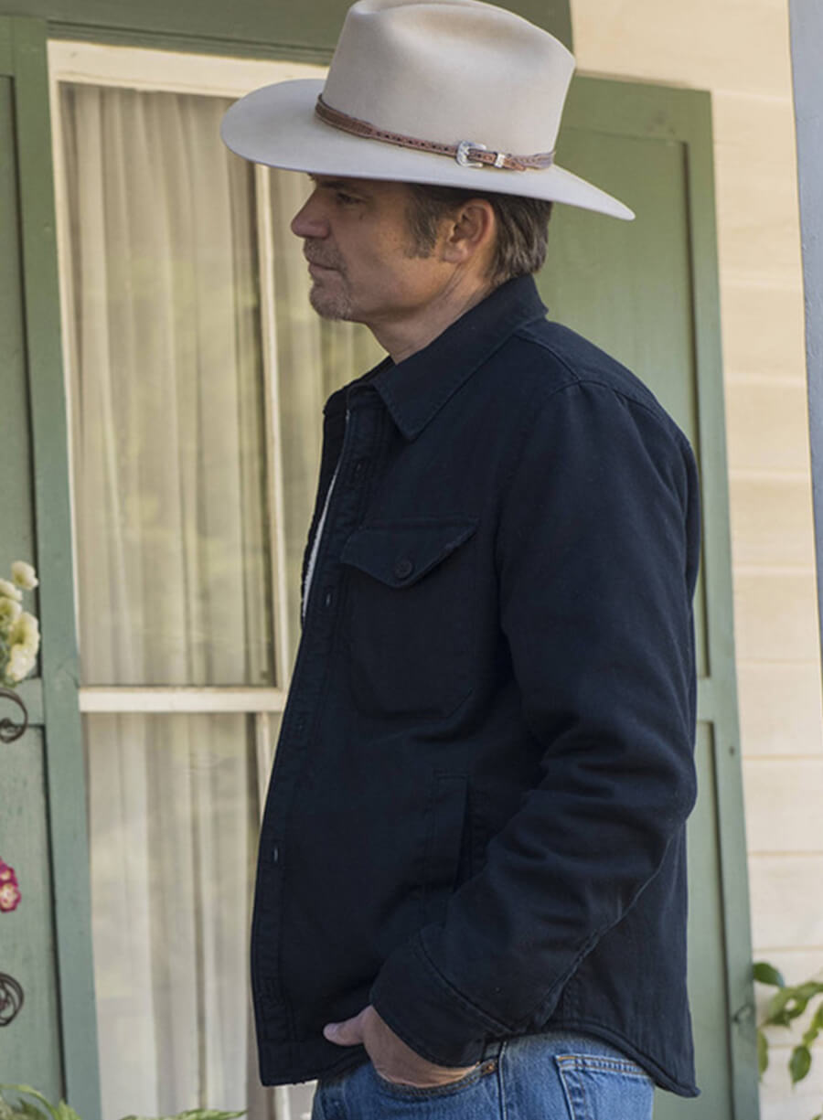 Harpoon Raylan Givens Inspired Black Cotton Jacket - Justified Style
