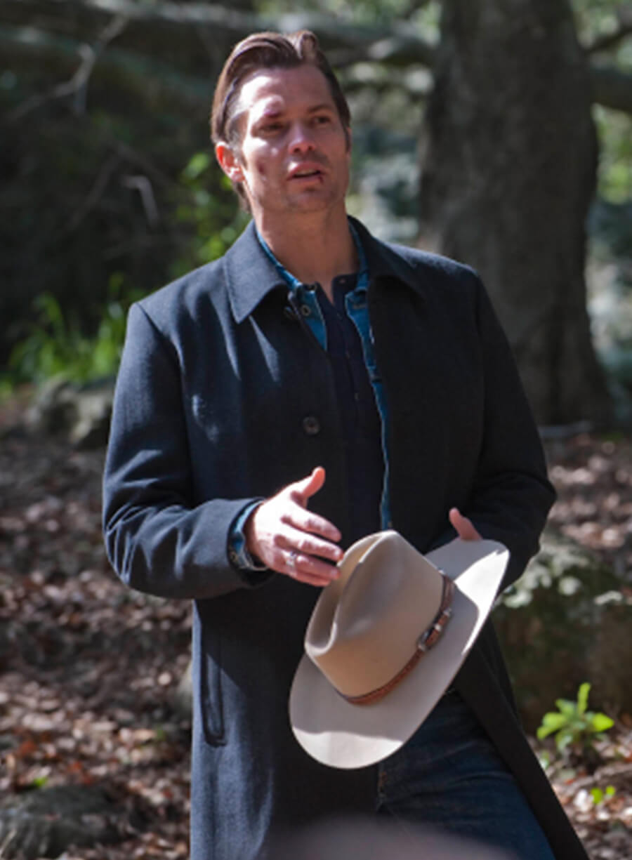 Harpoon Raylan Givens Inspired Black Wool Fabric Coat - Justified Style