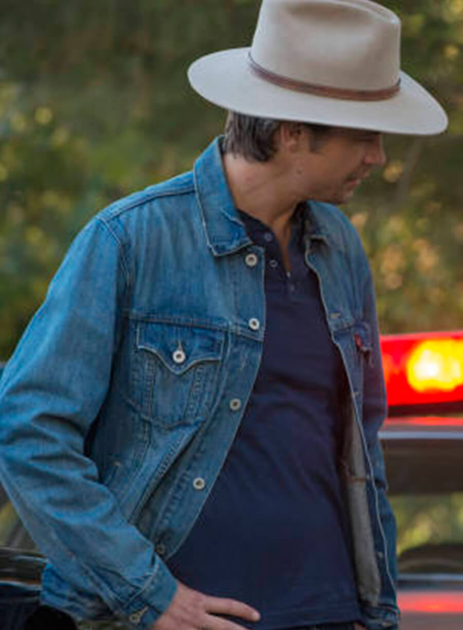 Harpoon Raylan Givens Inspired Blue Denim Jacket - Justified Style