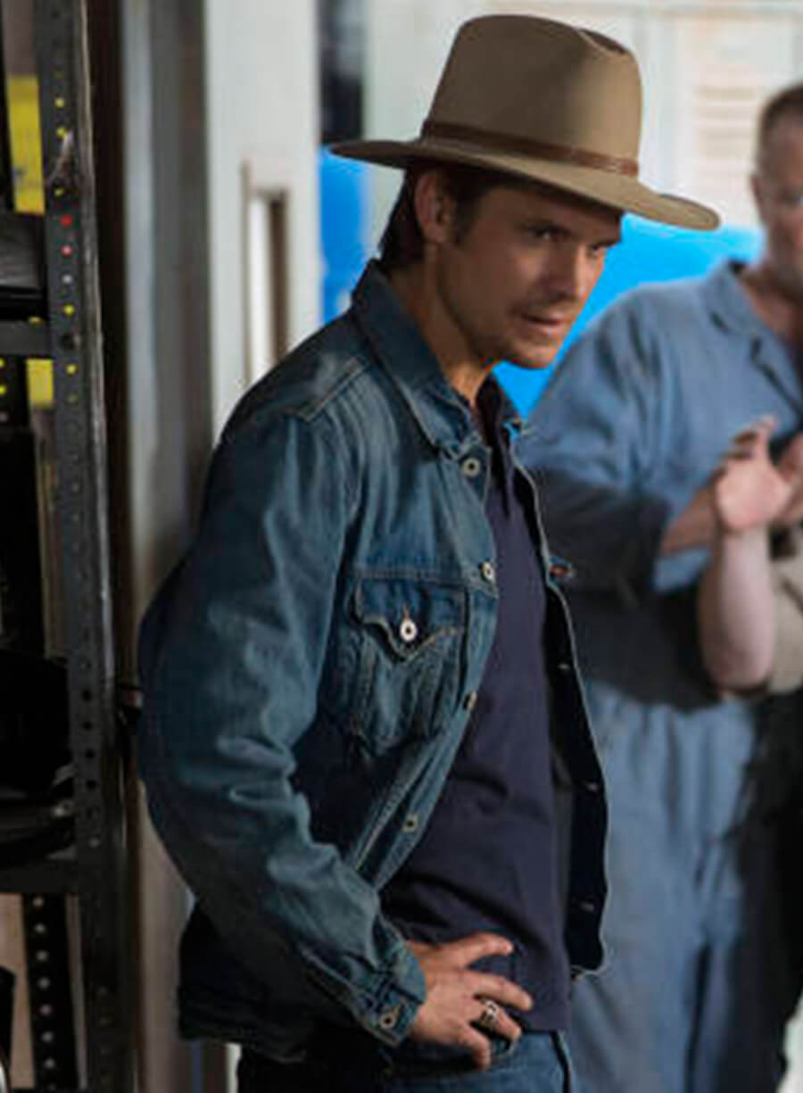 Harpoon Raylan Givens Inspired Blue Denim Jacket - Justified Style
