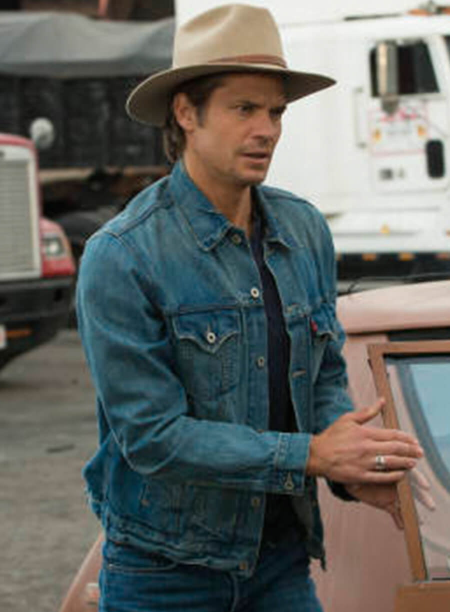 Harpoon Raylan Givens Inspired Blue Denim Jacket - Justified Style