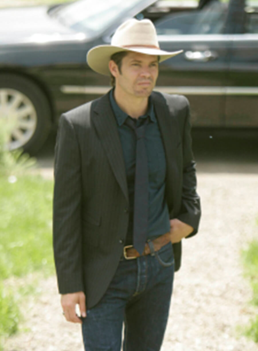 Harpoon Raylan Givens Inspired Black Leather Jacket - Justified Style