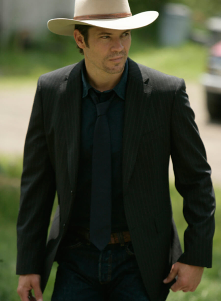 Harpoon Raylan Givens Inspired Black Leather Jacket - Justified Style