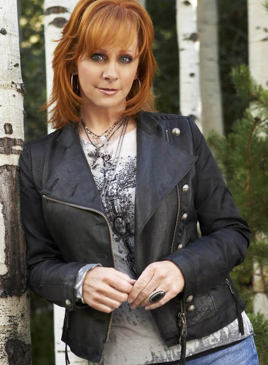 Harpoon Reba McEntire Inspired Black Leather Jacket