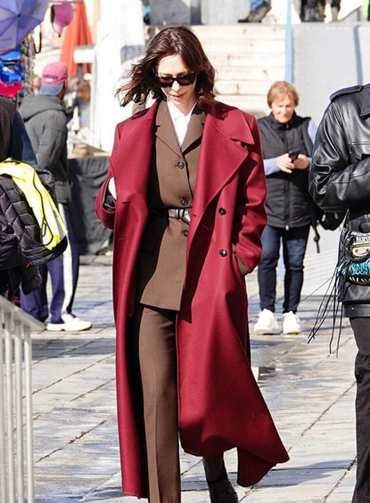 Harpoon Jordan Bennett Inspired Red Wool Fabric Coat - The Beauty 2026 Style