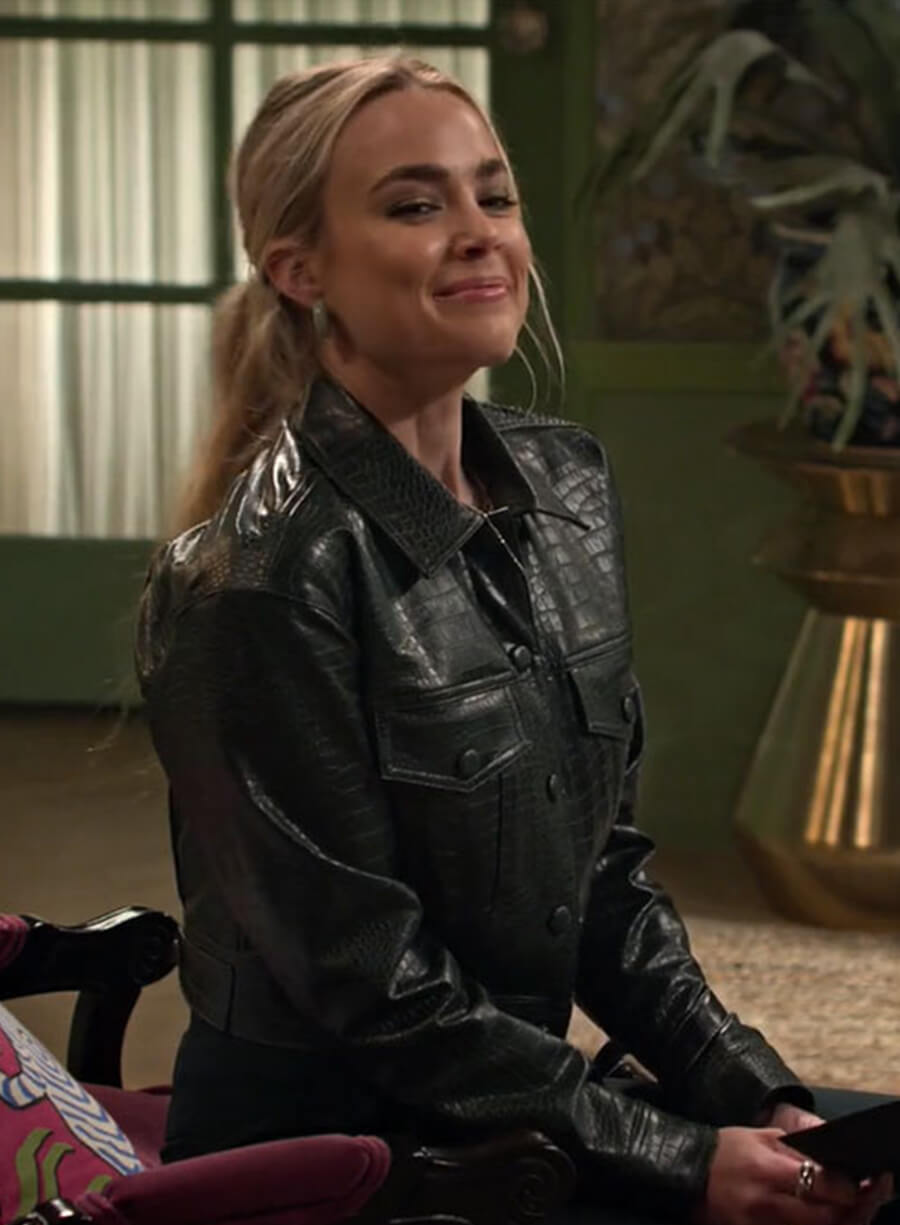 Harpoon Maggie Inspired Black Leather Jacket