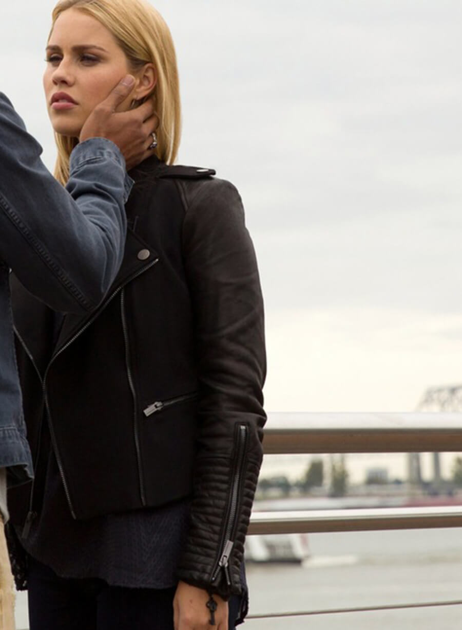 Harpoon Rebekah Mikaelson Inspired Black Biker Jacket - The Originals Style