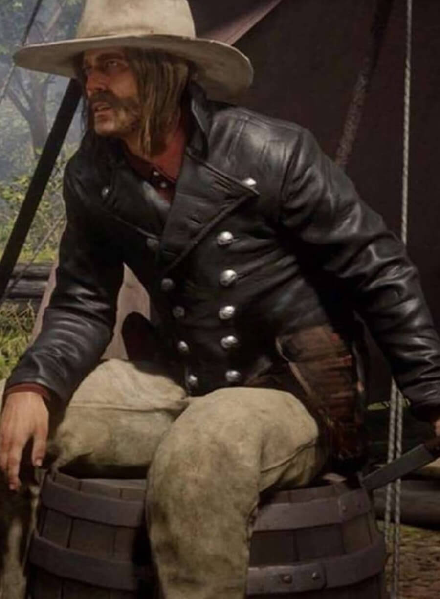 Harpoon Micah Bell Inspired Black Coat - Red Dead Redemption 2 Style