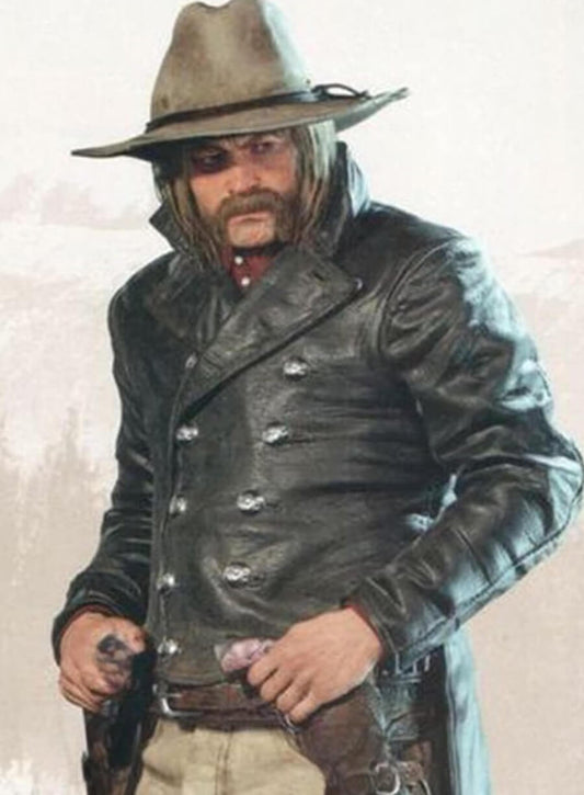 Harpoon Micah Bell Inspired Black Coat - Red Dead Redemption 2 Style