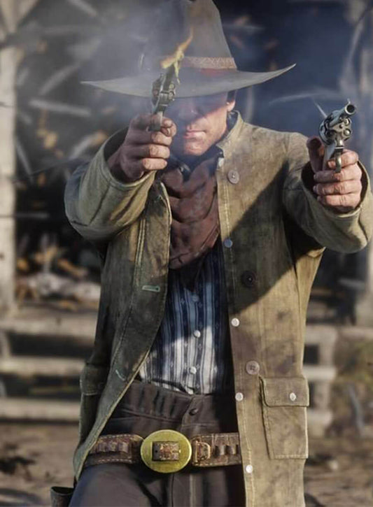 Harpoon Jack Marston Inspired Tan-Brown Coat - Red Dead Redemption Style